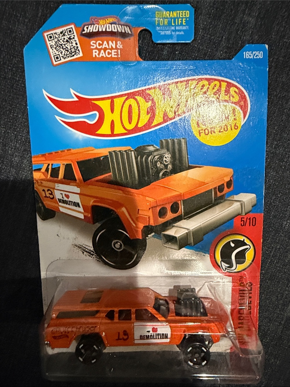 Mattel Hot Wheels Orange Demolition Muscle Wagon